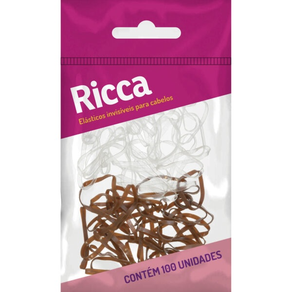 Elástico Capilar Ricca Belliz Com 100 Unidades Invisíveis Ref. 3321