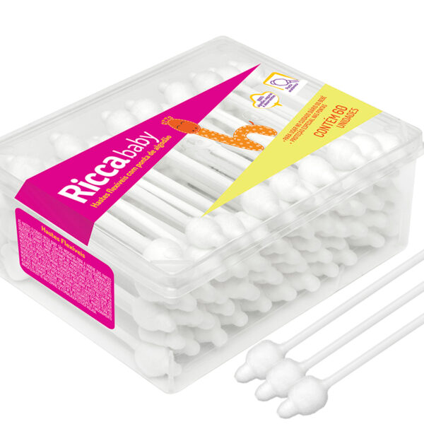Hastes Flexíveis Ricca Belliz Com 60 Unidades Baby Ref. 3245