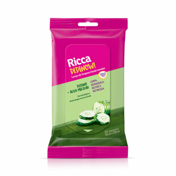 Lenço Ricca Belliz Com 25 Unidades Limpeza Facial Micelar Ref. 3770
