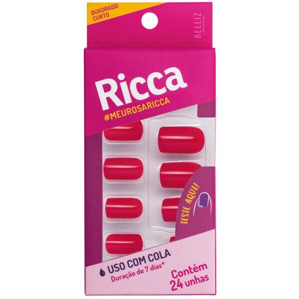 Unhas Postiças Belliz Com 24 Unidades Rosa Magia Ref. 1329