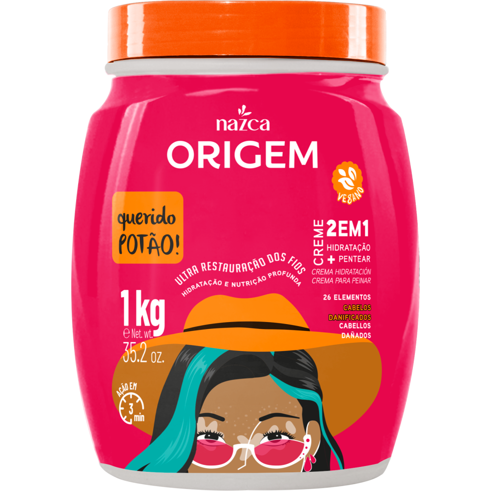 Creme De Hidratação Origem 2 Em 1 Querido Potão 1Kg