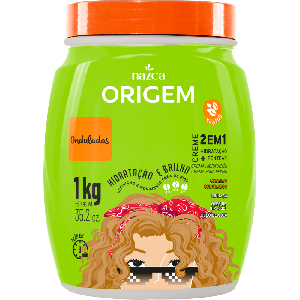 Creme De Hidratação Origem 2 Em 1 Ondulados 1Kg