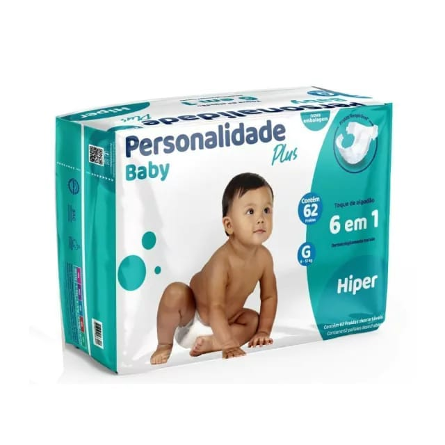Fralda Infantil Personalidade Plus Hiper Econômico G Com 34 Unidades