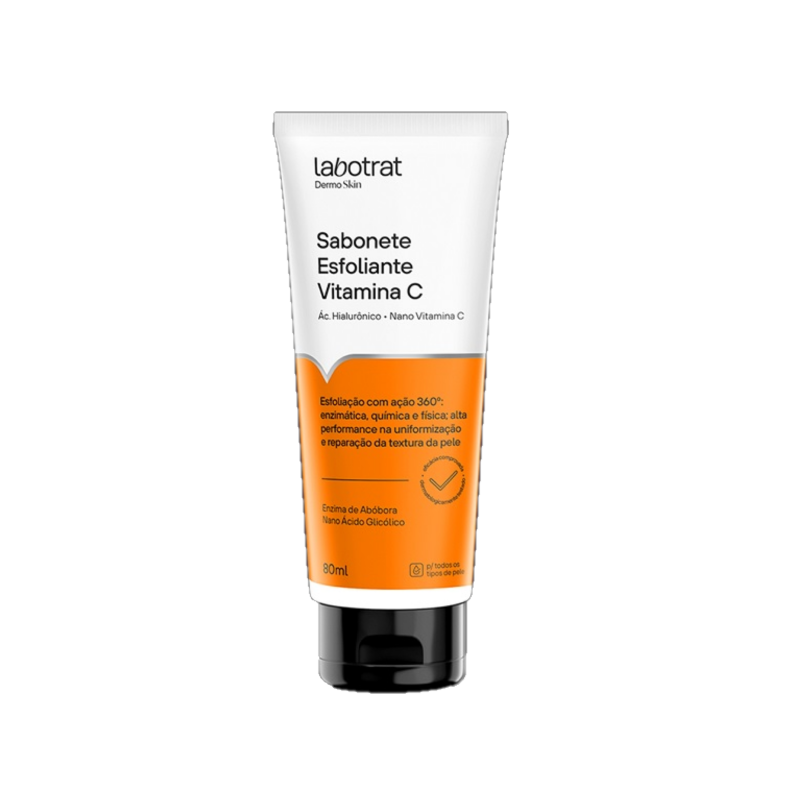 Sabonete Esfoliante Facial Vitamina C Labotrat Dermo Skin 80ml