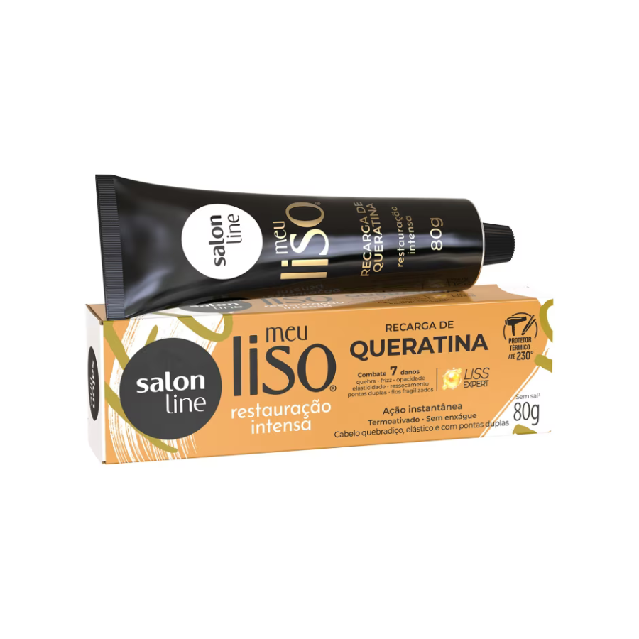 Recarga De Queratina Salon Line Meu Liso Restauração Intensa 80G