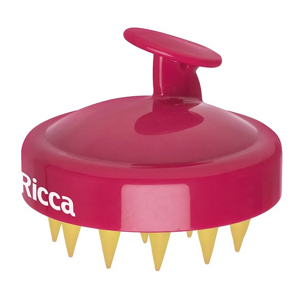 Escova Para Massagear Couro Cabeludo Ricca Belliz Shampoo Blush Ref. 3432