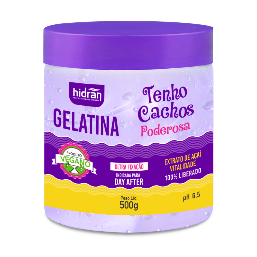 Gelatina Hidran Tenho Cachos Poderosa Acai 500G