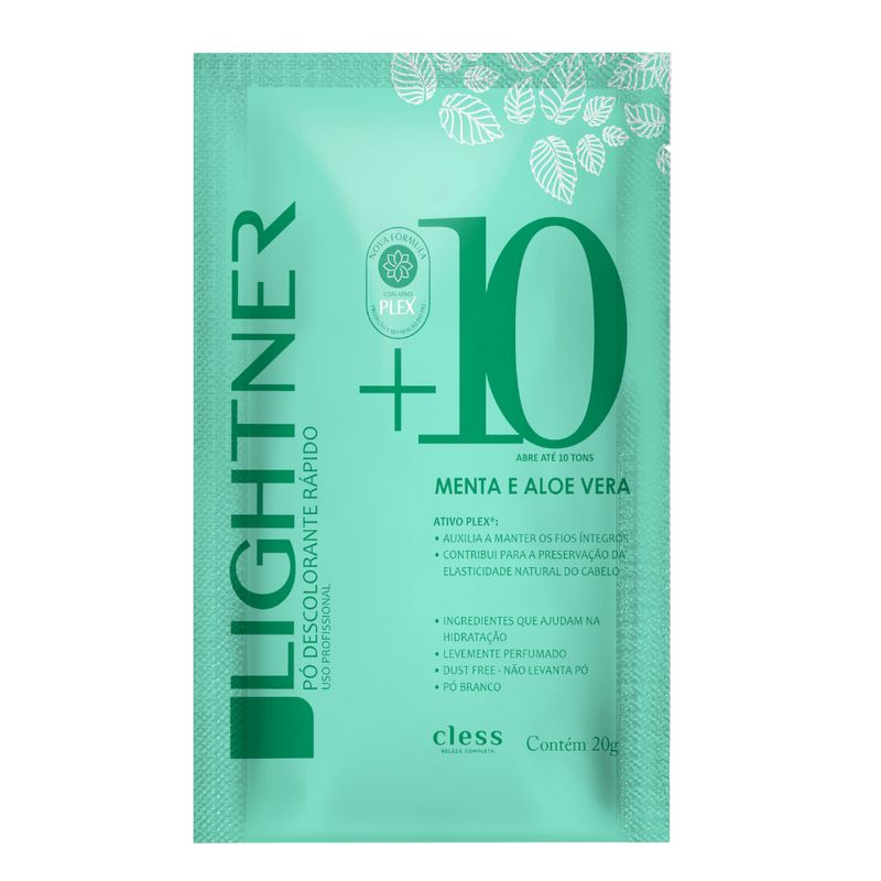 Pó Descolorante Cless Lightner Menta e Aloe Vera 20g