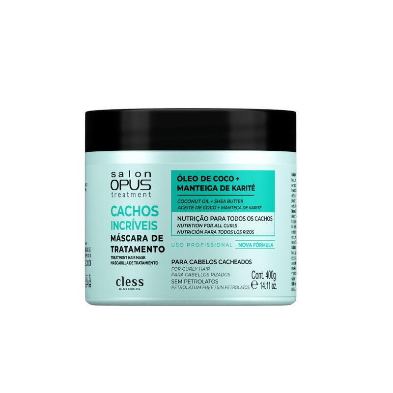 Mascara Cless Salon Opus Cachos Incriveis 400g