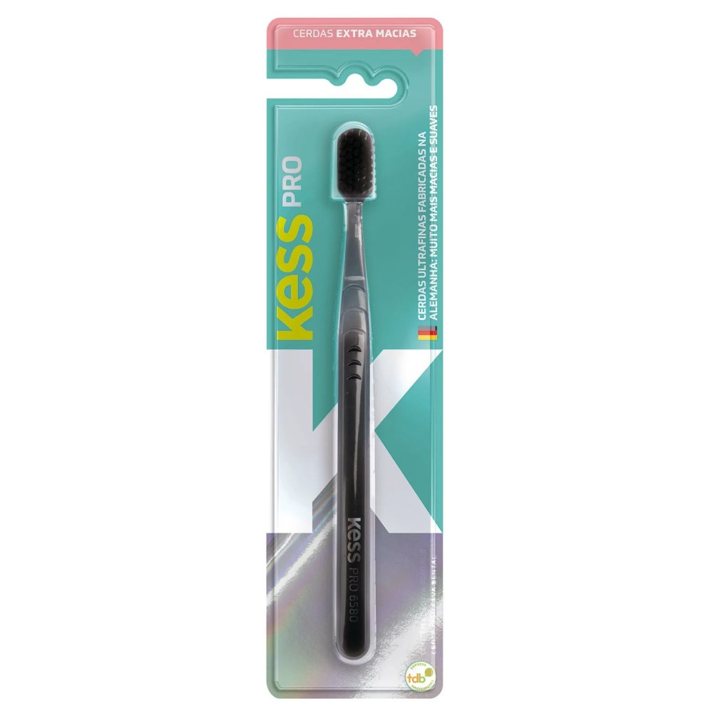 Escova Dental Kess Belliz Extra Macia Pro Black&White Ref. 2532