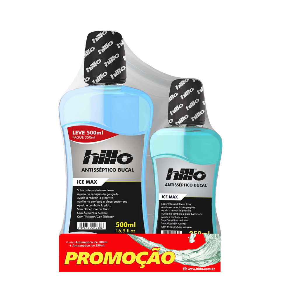 Pack Antisséptico Hillo Ice 500ml + Antisséptico Hillo Ice 250ml