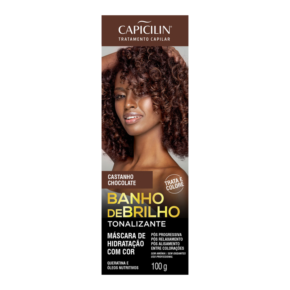 Tonalizante Capicilin Banho de Brilho Castanho Chocolate 100g