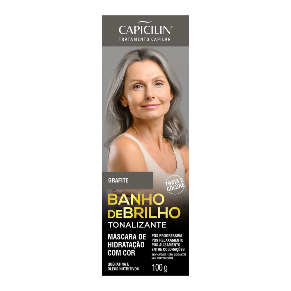 Tonalizante Capicilin Banho de Brilho Grafite 100g