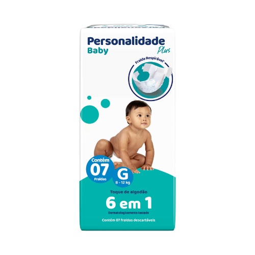 Fralda Infantil Personalidade Plus G Com 62 Unidades