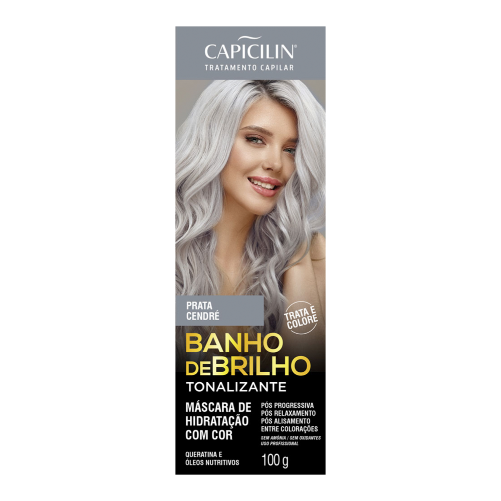 Tonalizante Capicilin Banho de Brilho Prata Cendré 100g