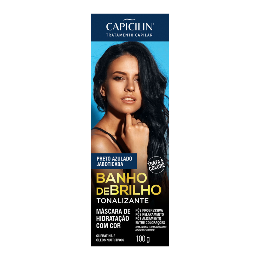 Tonalizante Capicilin Banho de Brilho Preto Azulado Jaboticaba