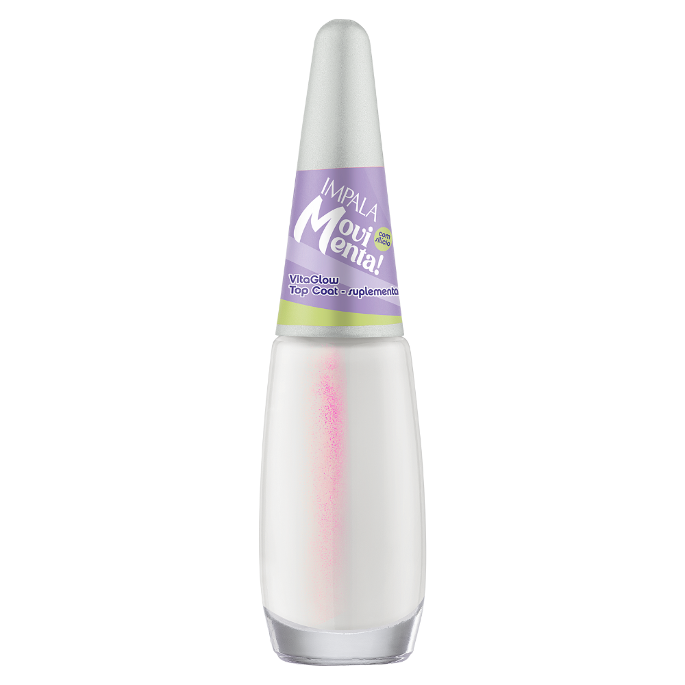Esmalte Impala Movimenta! Top Coat Vita Glow Com 6 Unidades Ref. 900