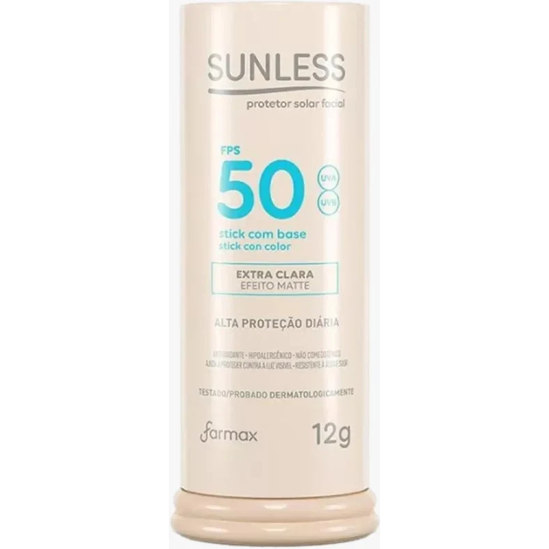 Protetor Solar Farmax Sunless Stick Com Base Extra Clara 12g