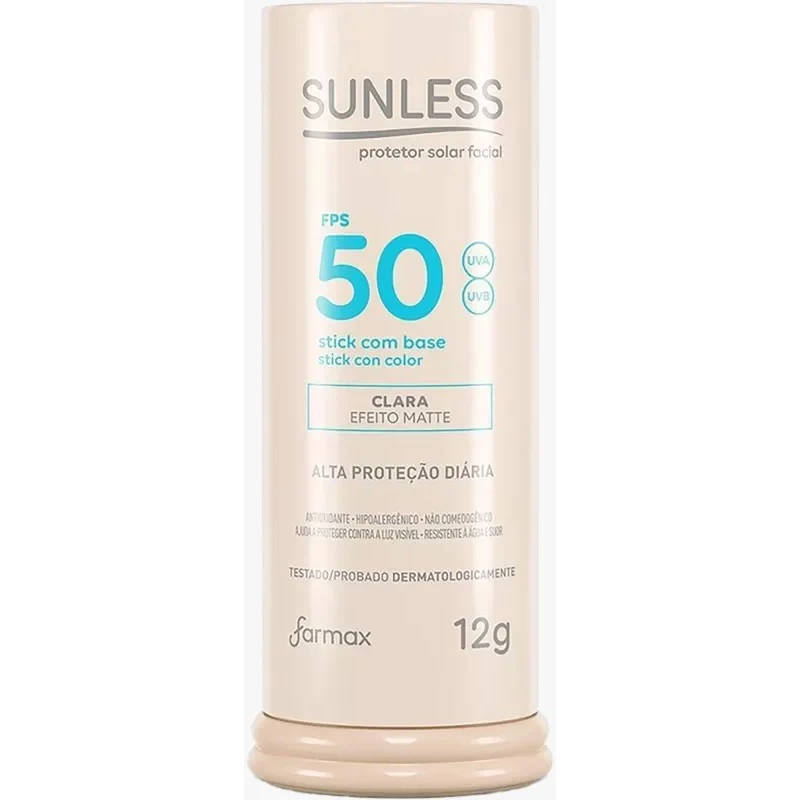 Protetor Solar Farmax Sunless Stick Com Base Clara 12g