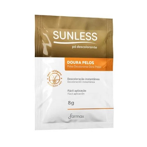 Pó Descolorante Farmax Sunless Doura Pelos 8g