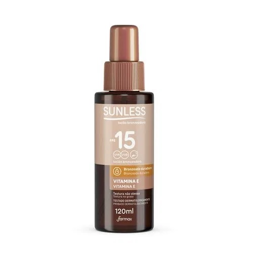 Loção Bronzeadora Farmax Sunless Bronzeadora em Creme FPS15 120ml