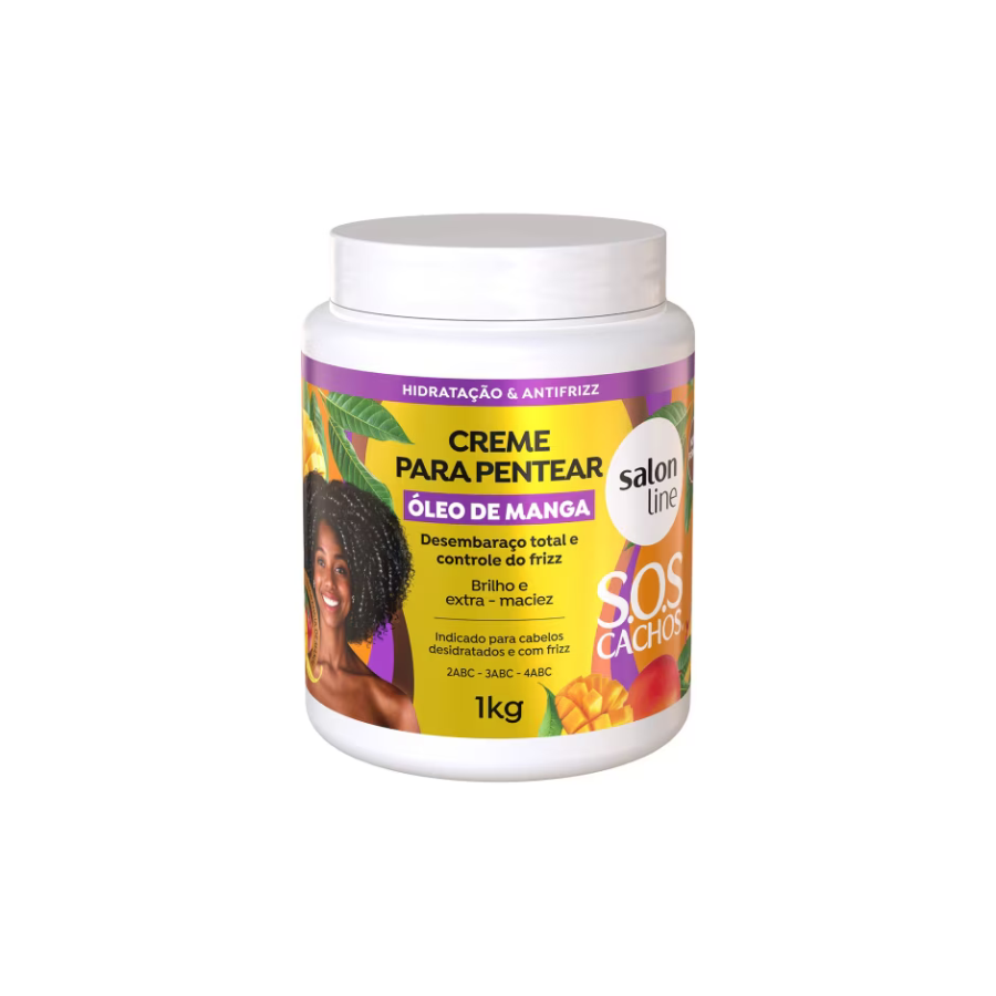 Creme Para Pentear Salon Line S.O.S Cachos Óleo De Manga 1Kg