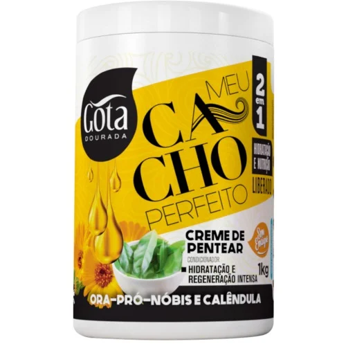 Creme Para Pentear Gota Dourada Ora-Pro-Nobis E Calêndula 1Kg