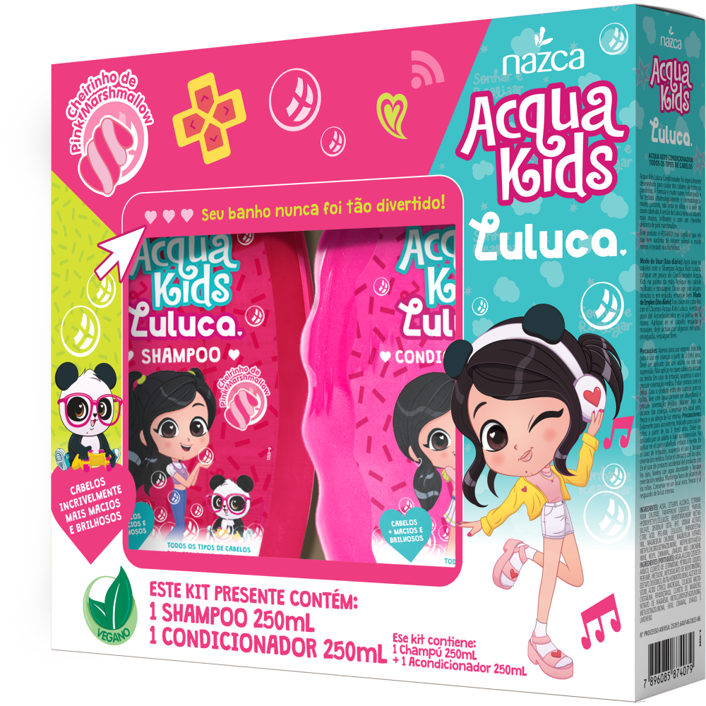 Kit Shampoo + Condicionador Acqua Kids Luluca 230G