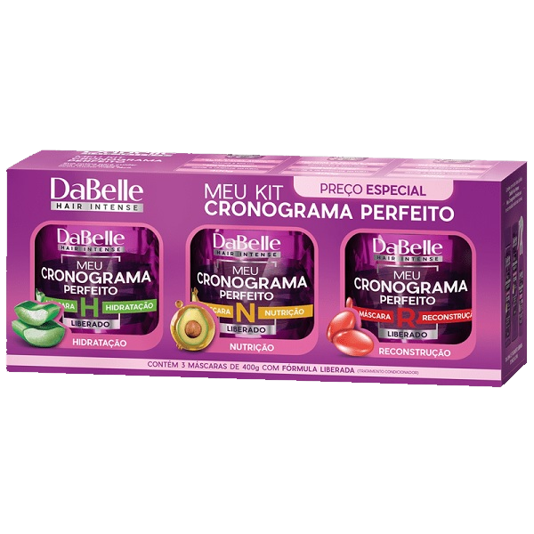 Kit 3 Máscaras Dabelle Meu Crono Perfeito 1200G