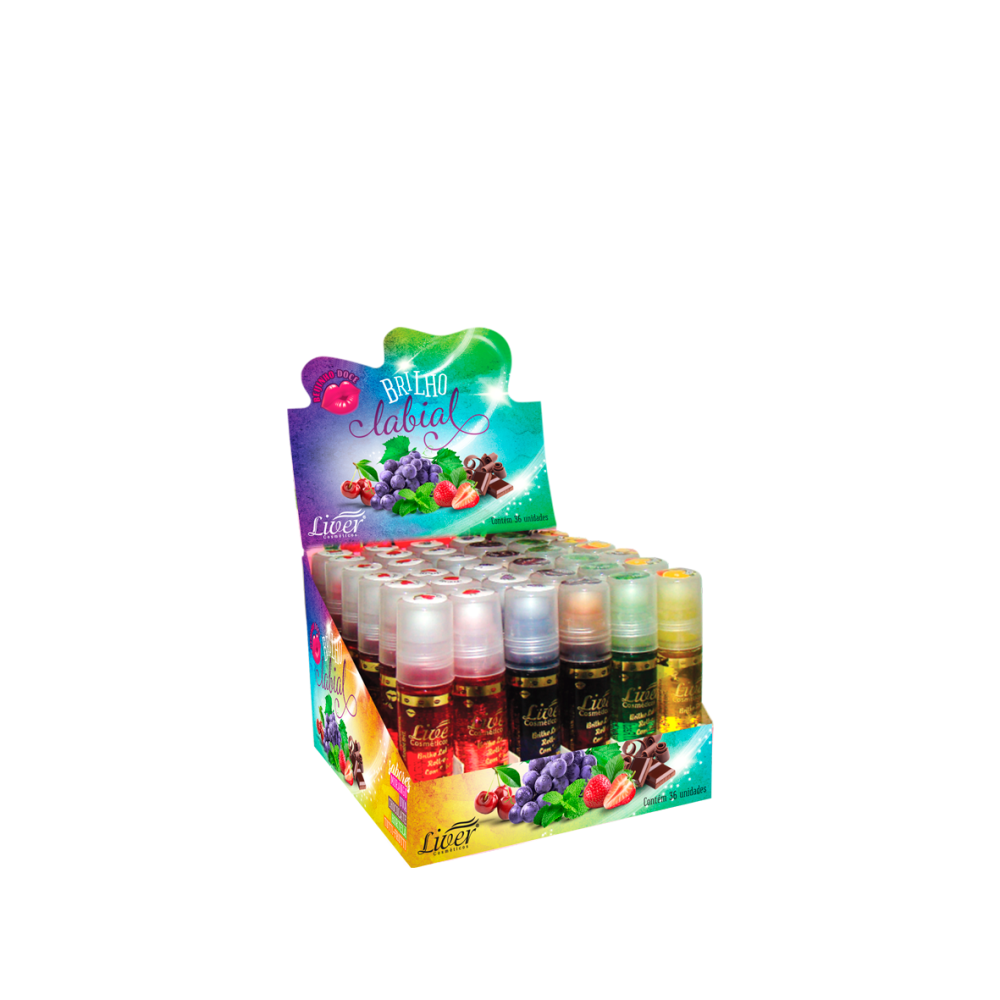Brilho Labial Umidi Hair Liver Beijinho Doce - Display Com 36 Unidades
