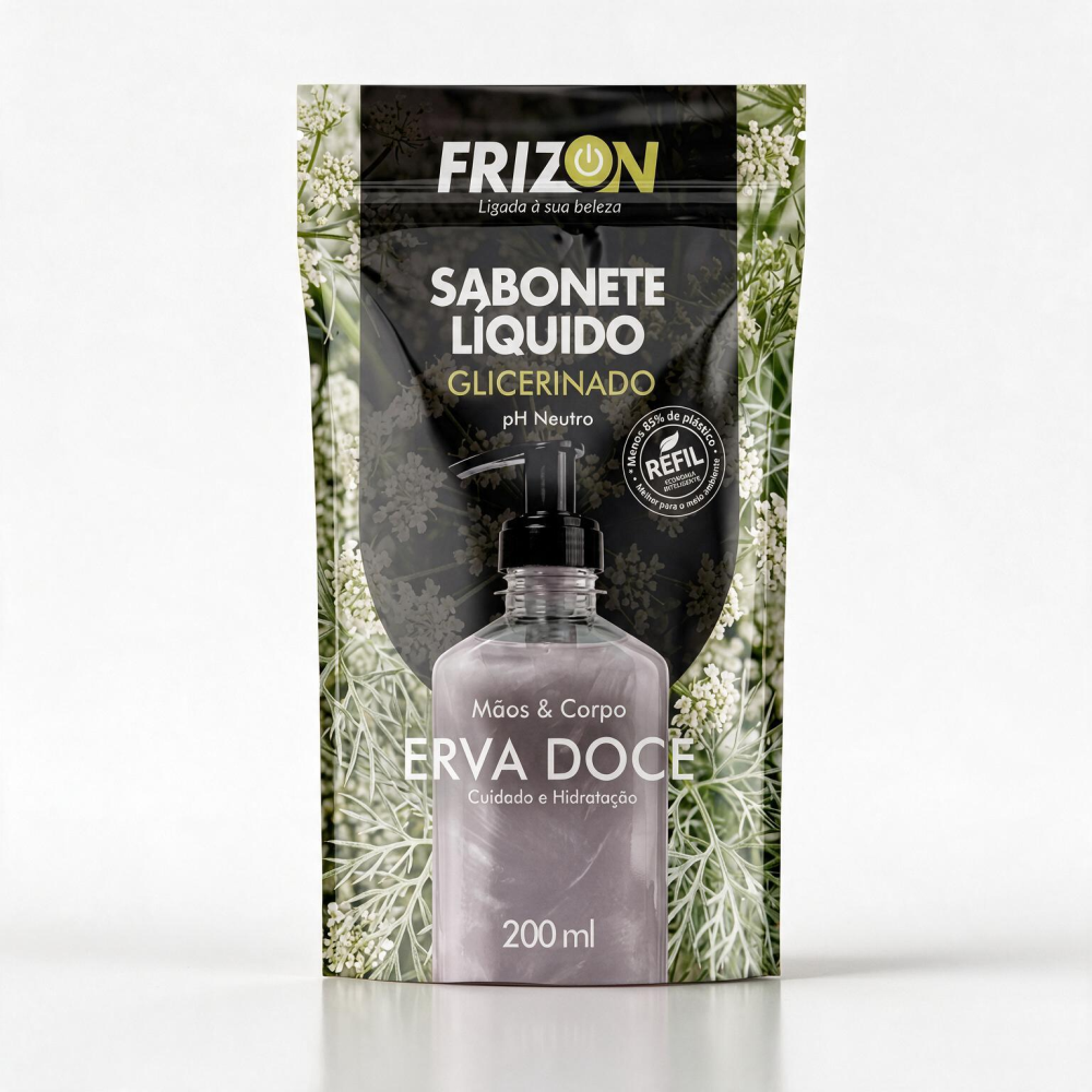 Sabonete Líquido Frizon Erva Doce 200ml Refil