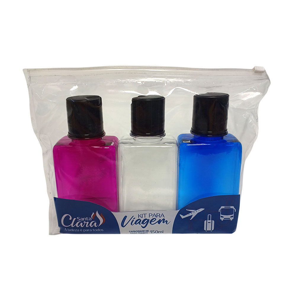 Kit Santa Clara Luxo Para Viagem 3 Frascos Colors 150ml Ref. 6128