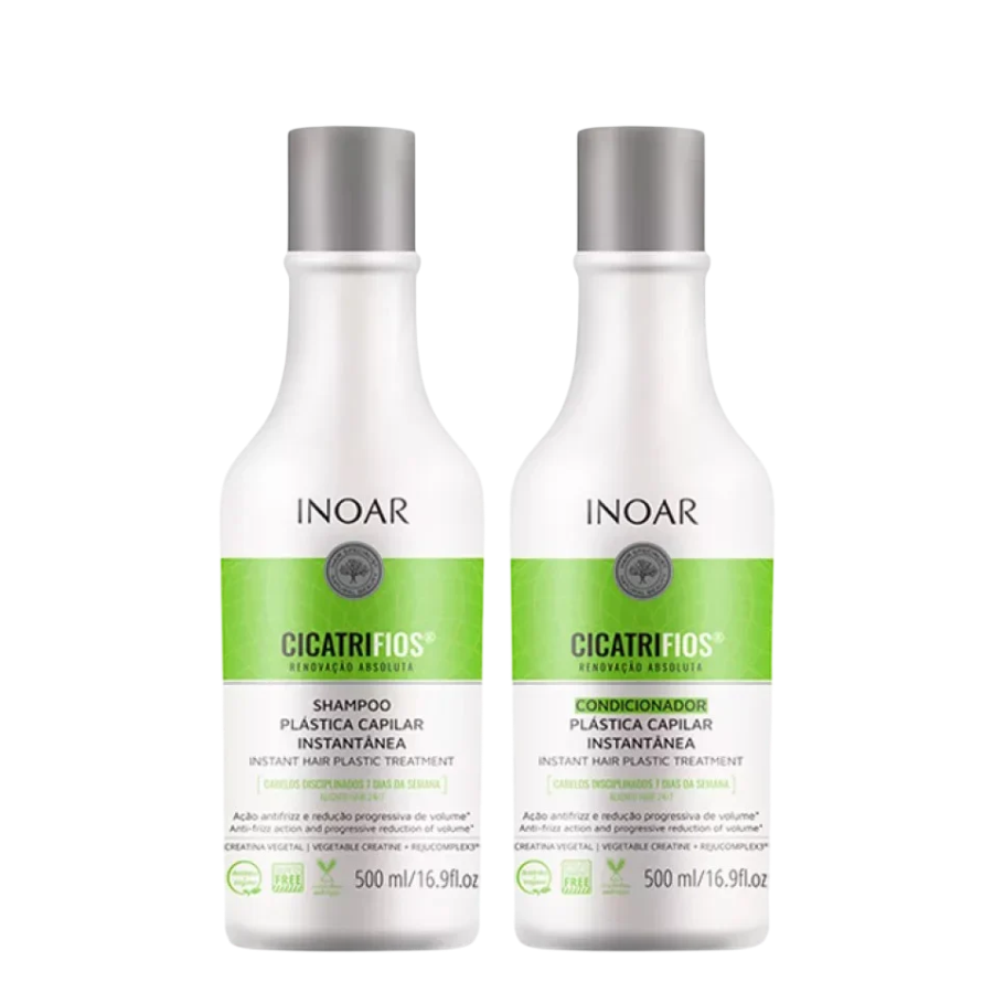 Kit Shampoo + Condicionador Cicatrifios Plástica Capilar 500ml