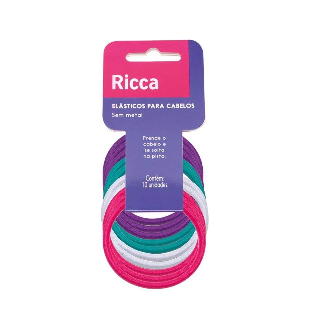 Elástico Capilar Ricca Belliz Com 10 Unidades Fino Summer Ref. 2724