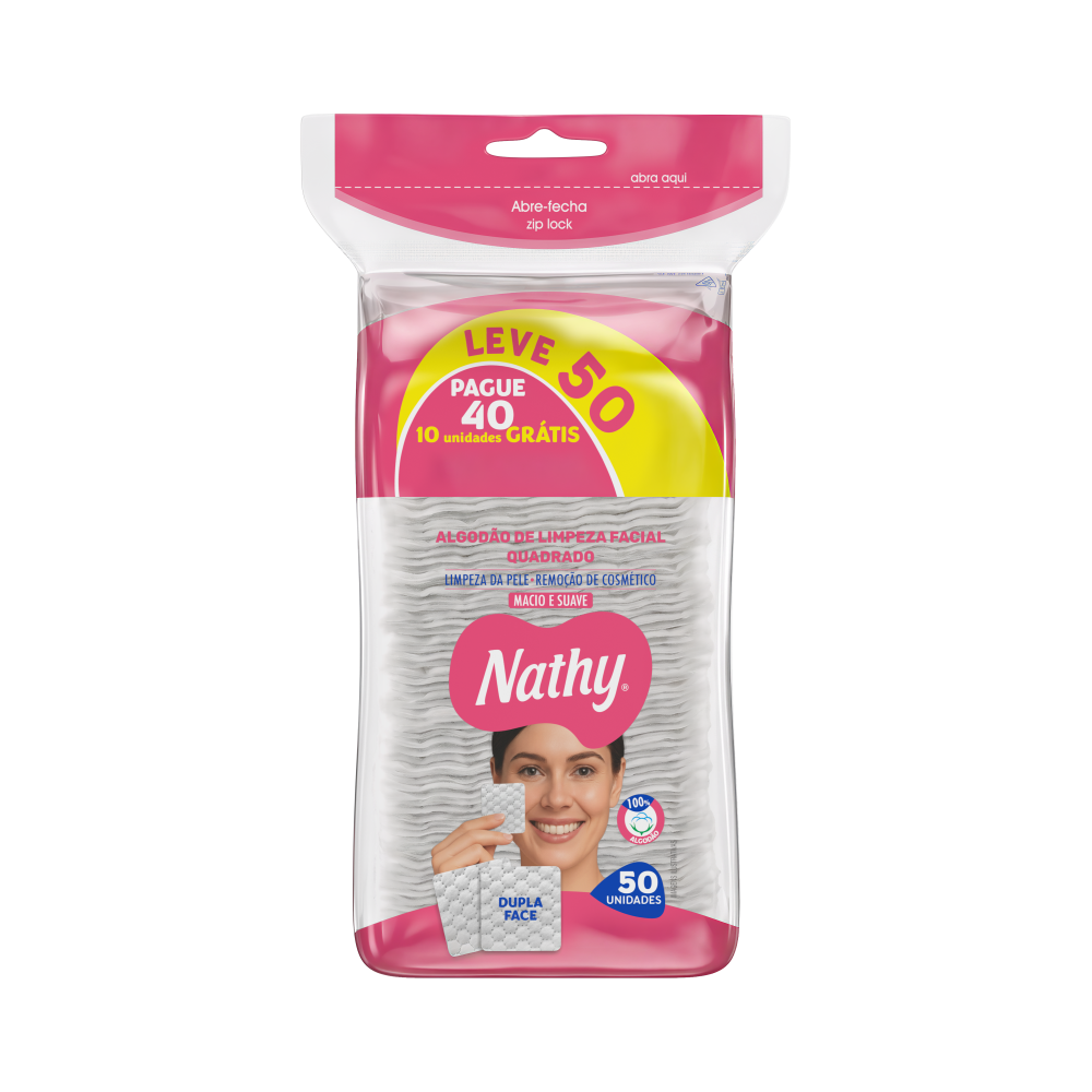 Algodão Nathy Hidrófilo Com 50 Unidades