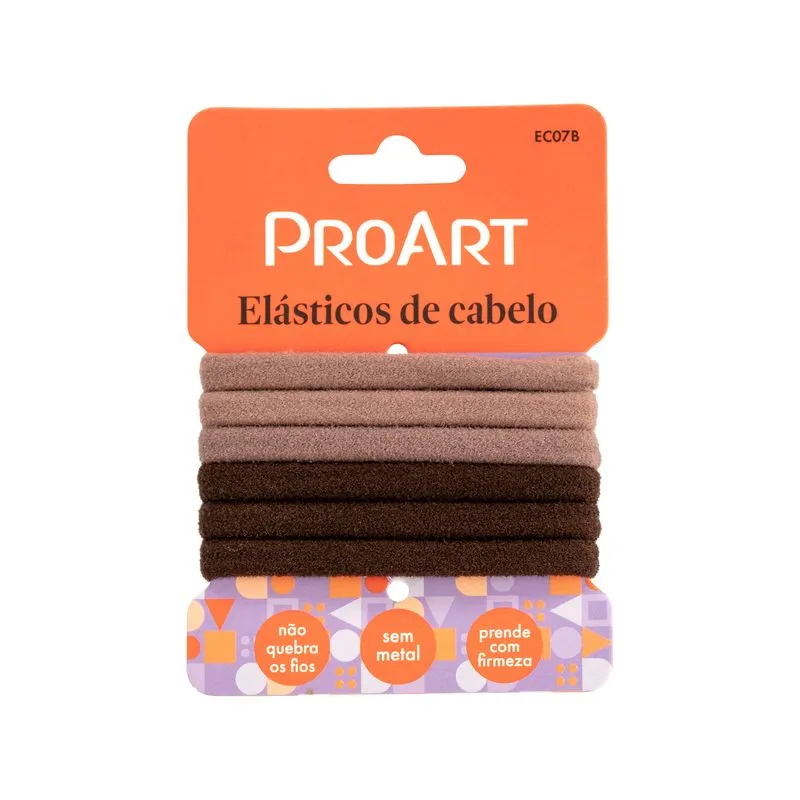 Elásticos de Cabelo Proart Pequeno Com 6 Unidades Ref. EC07B