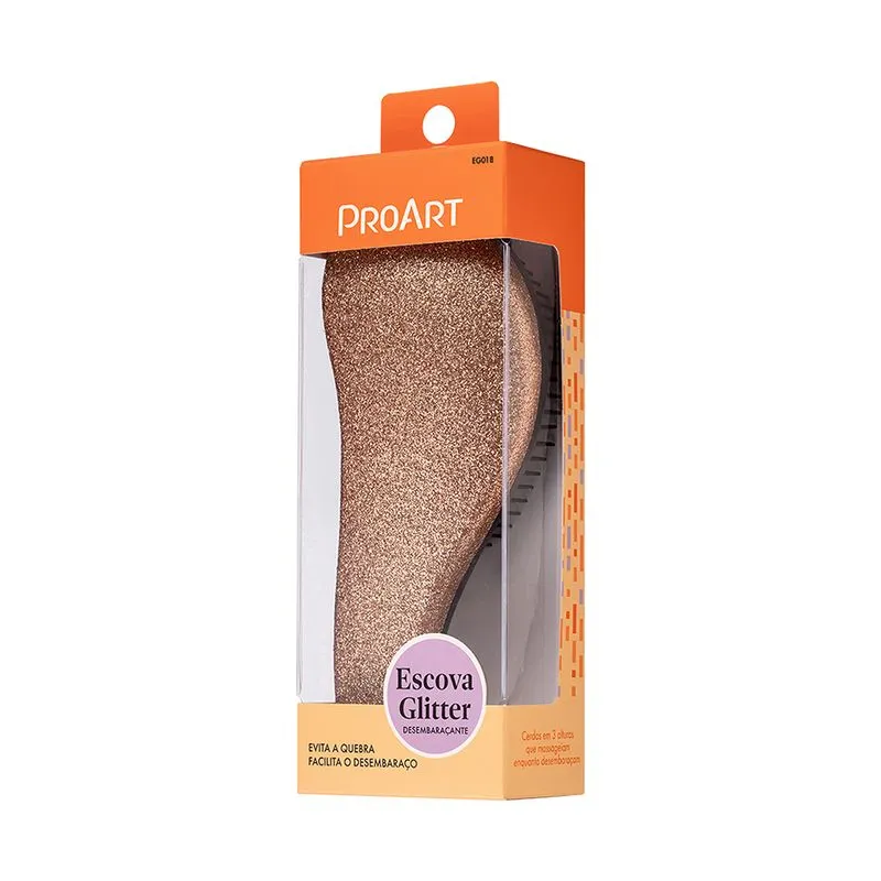 Escova Proart Glitter Dourada Ref. EG01B