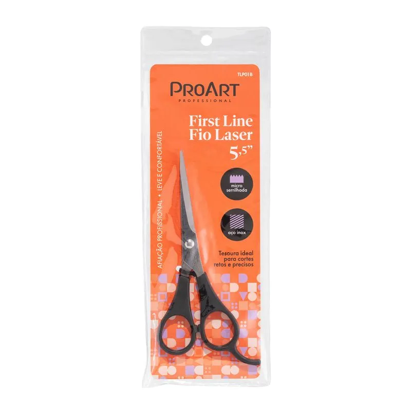 Tesoura de Cabeleleiro Proart First Line Fio Laser N5,5 Ref. TLP01B