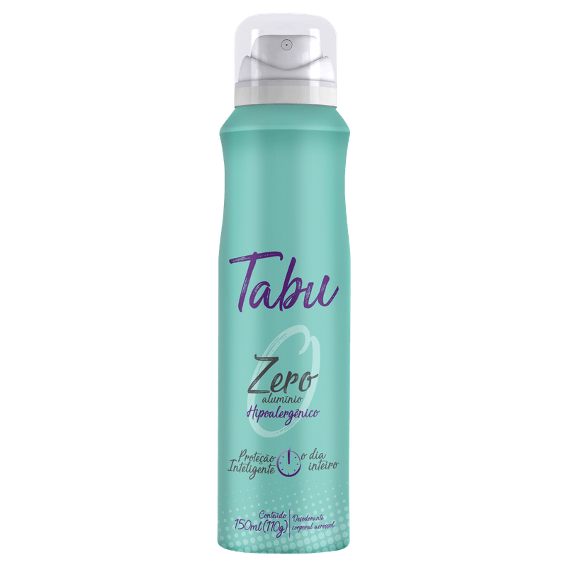 Desodorante Aerosol Dana Tabu Zero Aluminio 150ml