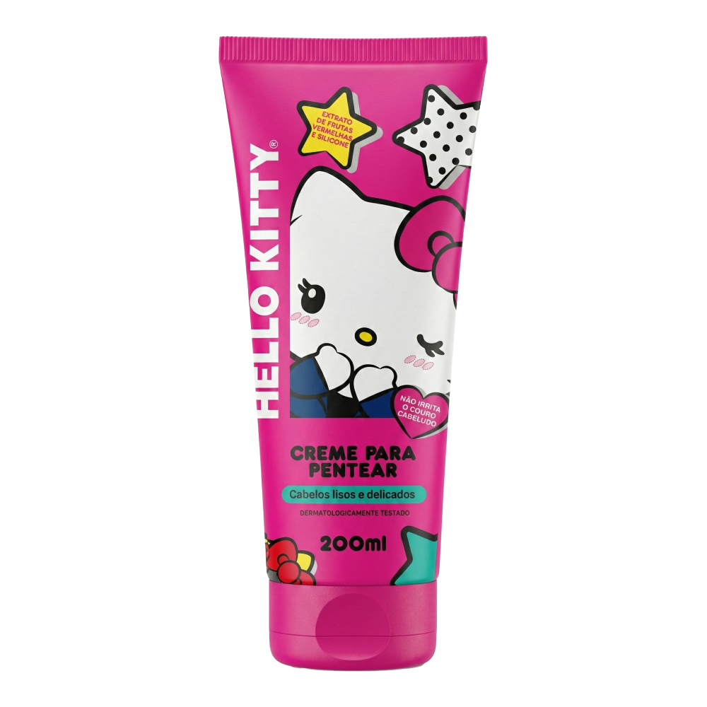 Creme De Pentear Hello Kitty Lisos E Delicados 200ml
