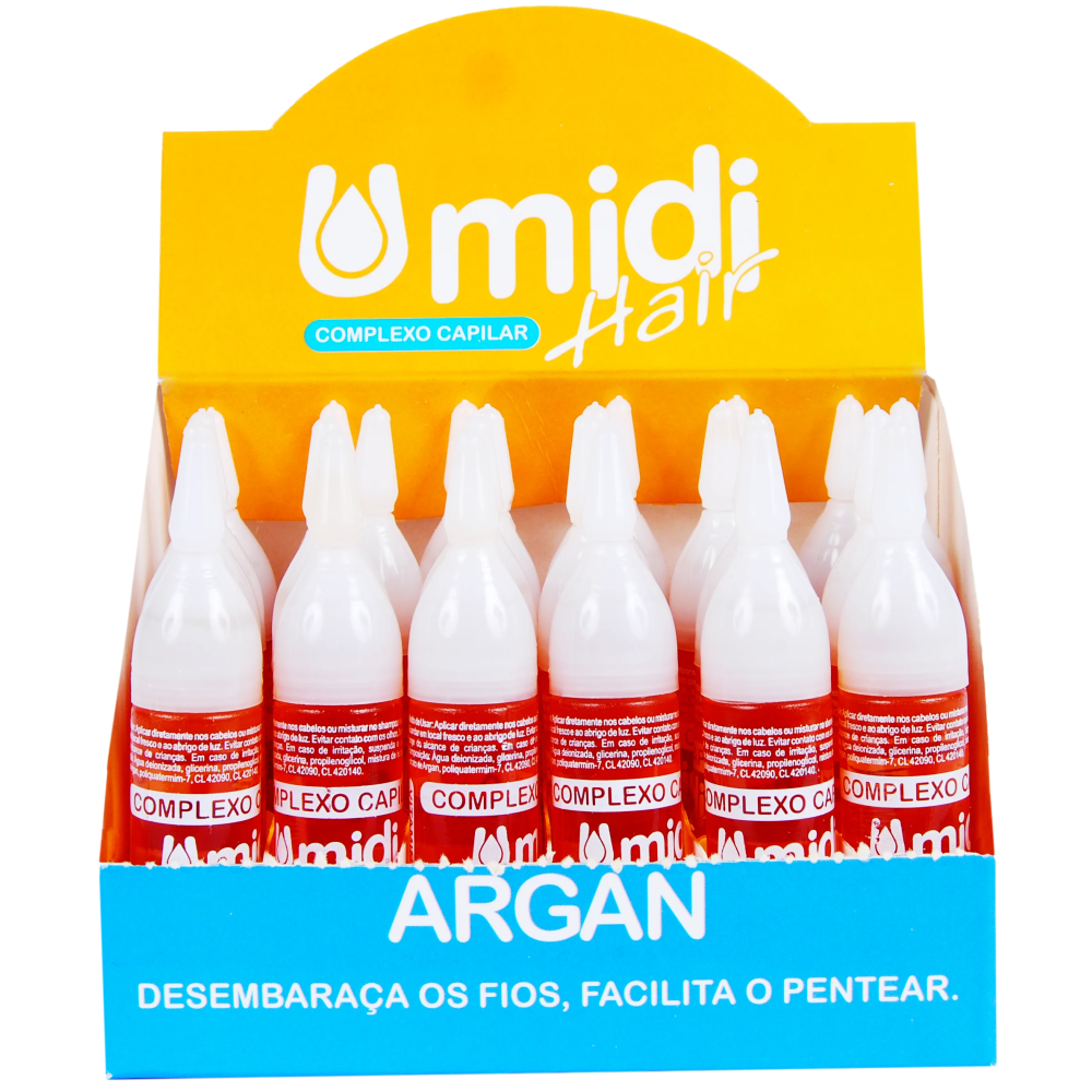 Vitamina Capilar Umidi Hair Argan 10ml - Display Com 24 Unidades