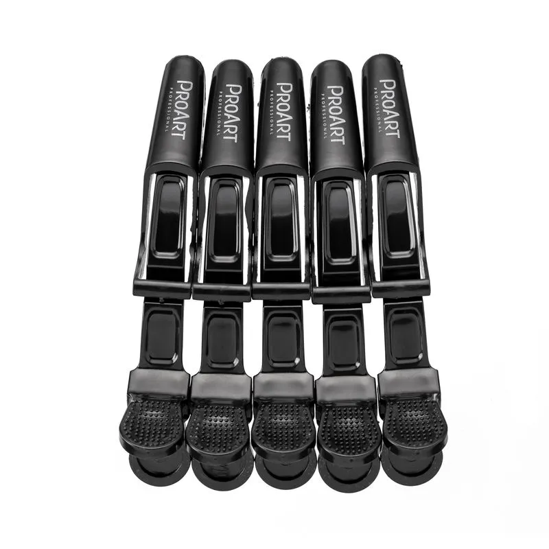 Clips de Cabelo Proart Crocodilo Preto Com 5 Unidades Ref. CDC01B