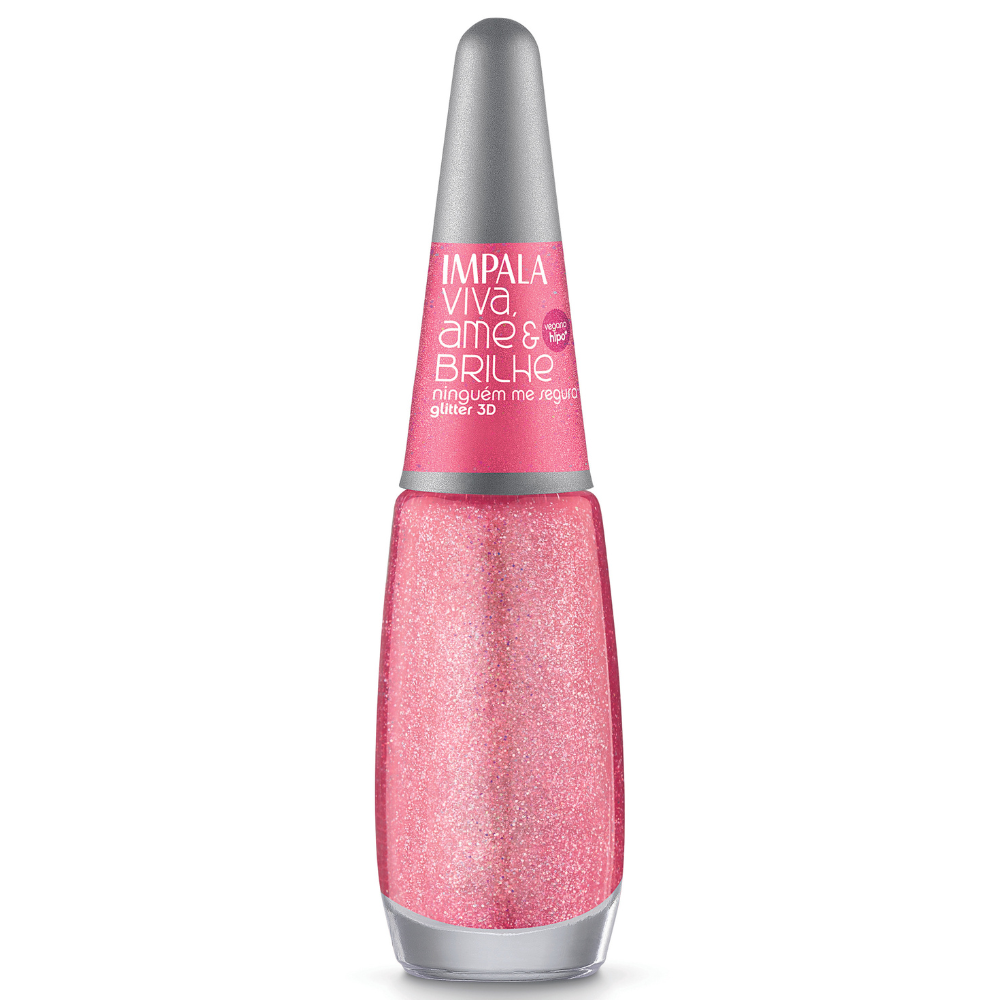 Esmalte Impala Viva, Ame & Brilhe Glitter 3D Ninguém Me Segura Ref. 939