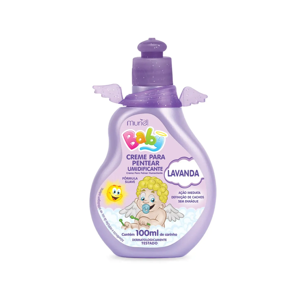 Creme Para Pentear Muriel Baby Umidificante Lavanda 100ml