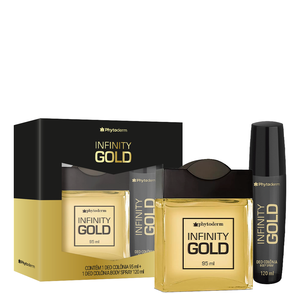 Kit Phytoderm Infinity Gold Colônia + Body Splash 95ml + 120ml
