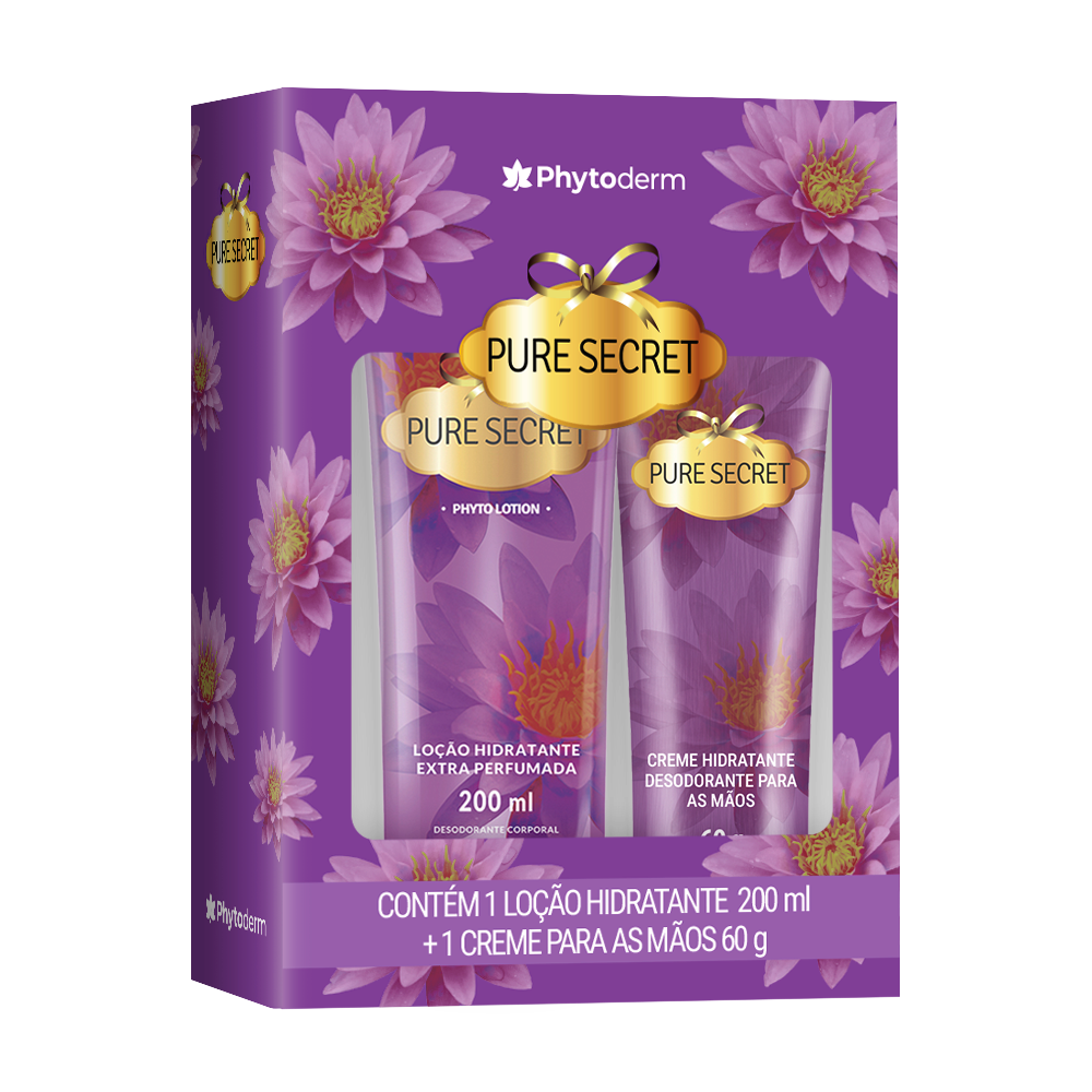 Kit Phytoderm Pure Secret Colônia + Creme Hidratante Para Mãos 200ml + 60g
