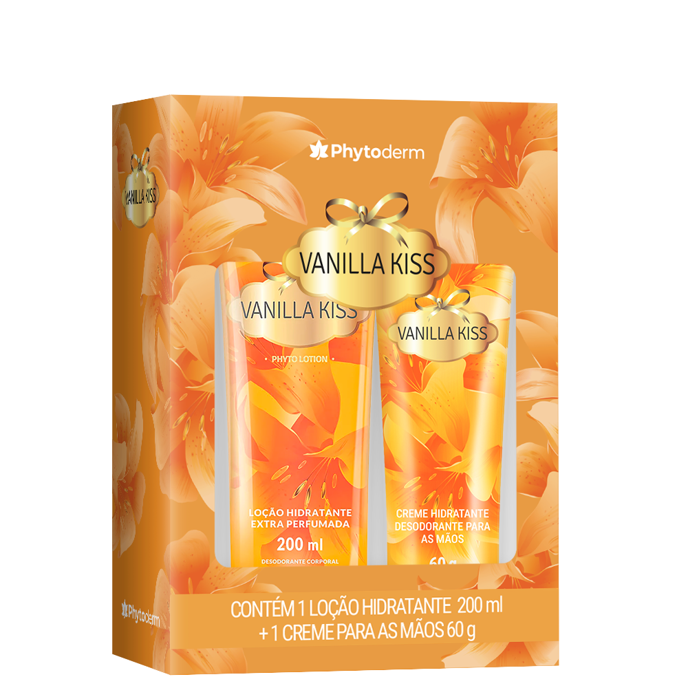 Kit Phytoderm Vanilla Kiss Colônia + Creme Hidratante Para Mãos 200ml + 60g