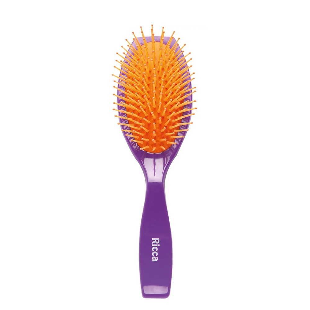 Escova de Cabelo Ricca Belliz Oval Almofadada Purple Ref. 927