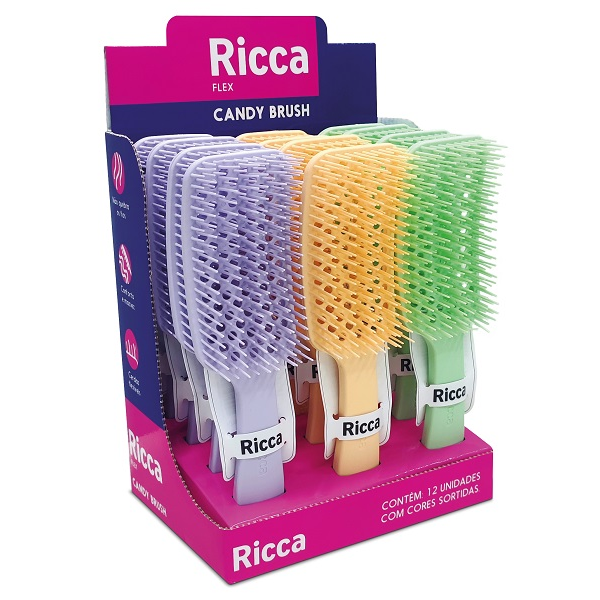 Escova de Cabelo Ricca Belliz Flex Candy Ref. 1092