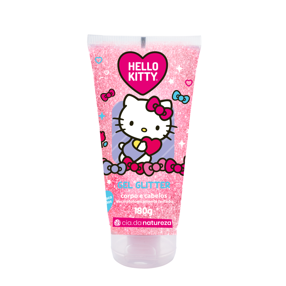 Gel Glitter Corpo E Cabelos Hello Kitty 180G